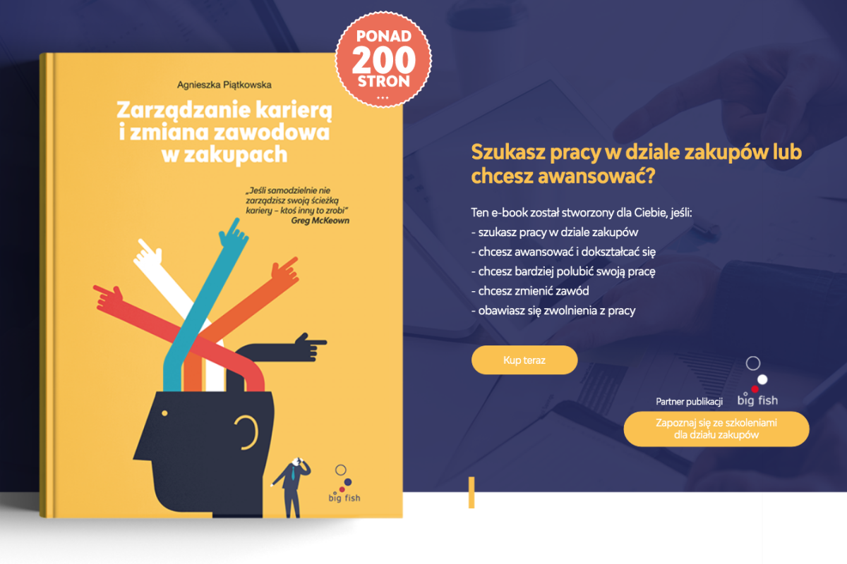 E-book "Zarządzanie karierą i zmiana zawodowa w zakupach" już dostępny w sprzedaży. | Big Fish Sp. z o.o.